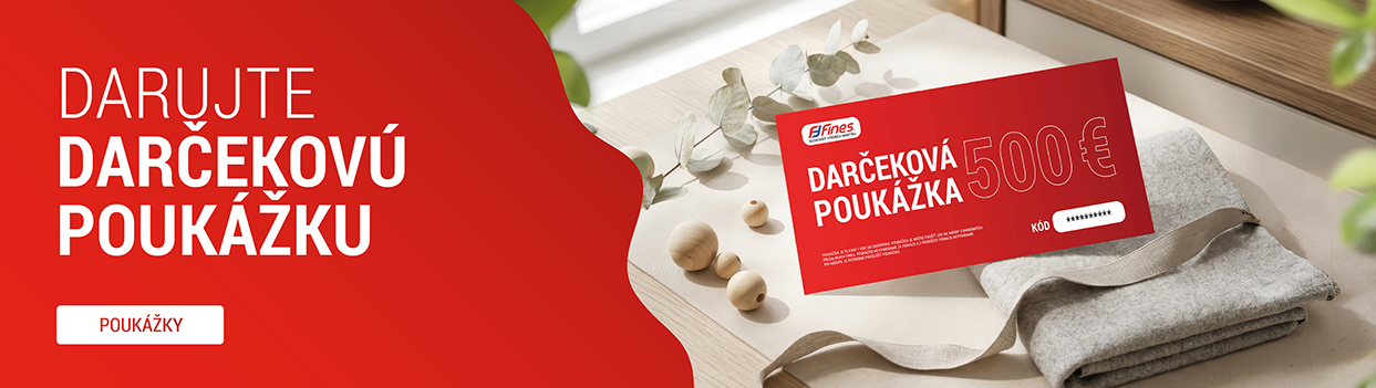 Darčekové poukážky FINES nábytok