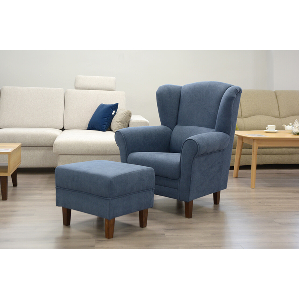 CLIP kreslo s taburetkou