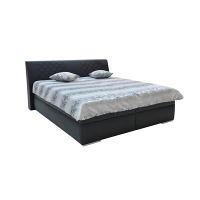 SALINA 160x200 čierna čalúnená posteľ s roštami