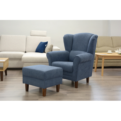 CLIP kreslo s taburetkou