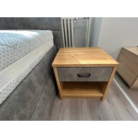 ERIKA 180 VKL2 PNEU posteľ + 2 dubové stolíky LEON