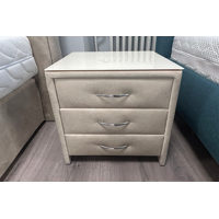 ETNA čalúnený nočný stolík + sklo