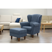 CLIP kreslo s taburetkou